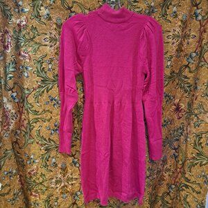 Bright pink long sleeve pink fuchsia dress Bynonina dress